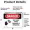 Signmission Stay Away When Machine Is Operating Danger Sign, Vinyl Decal, 5in W x 3.5in L, 2PK OS-2PACK-DS-D-35-L-1700 - alternate 6